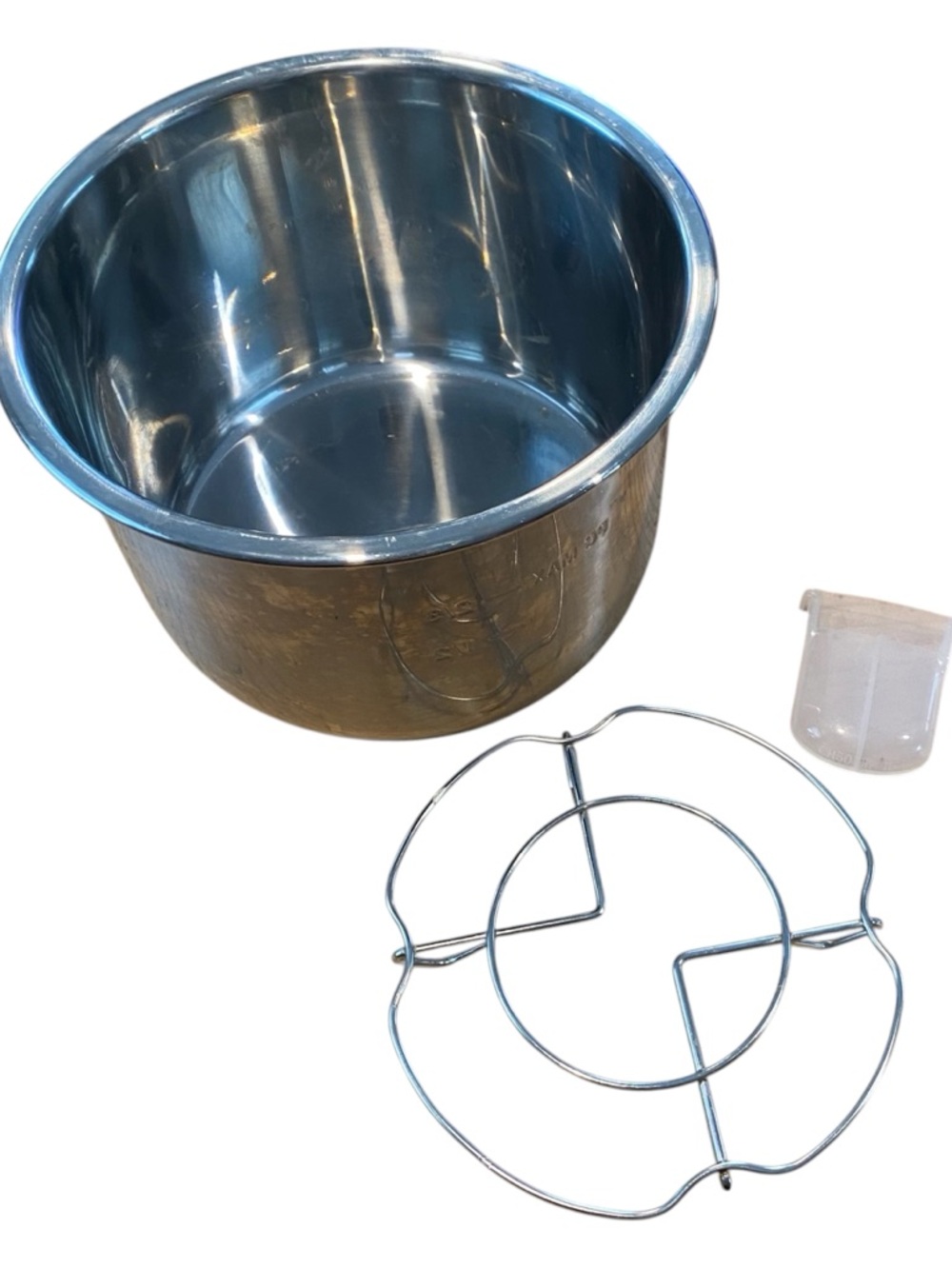 Instant Pot Duo Mini V3 Pressure Cooker Inner Pot Replacement Part w/ Rack & Cup